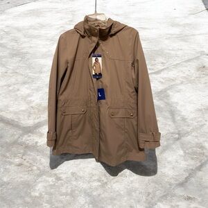 Weatherproof Women’s Tan Hooded Raincoat